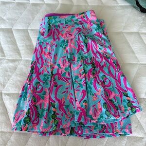 Lilly Pulitzer Pink and Blue A-Line Skort